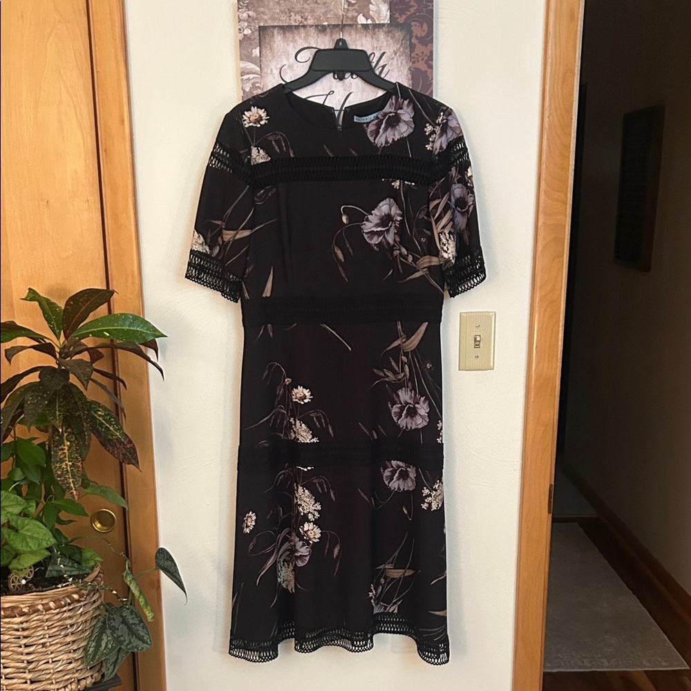 Antonio Melani Floral Black Dress